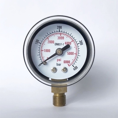 ABS Case Bottom Mount Pressure Gauge 40mm 400 Bar Manometer Industri